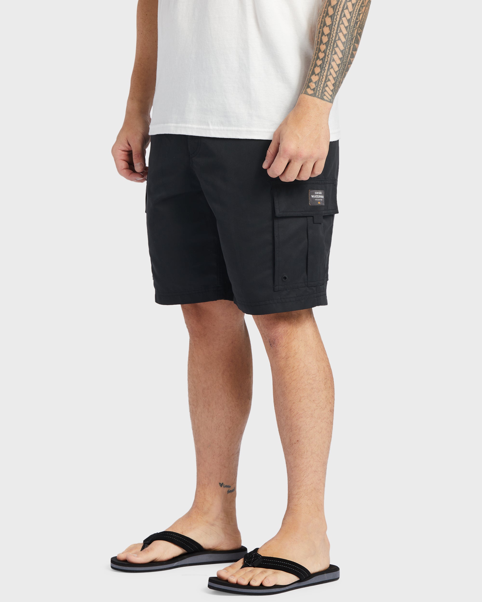 Waterman-Maldive-Atoll-20"-Cargo-Shorts-Black-3